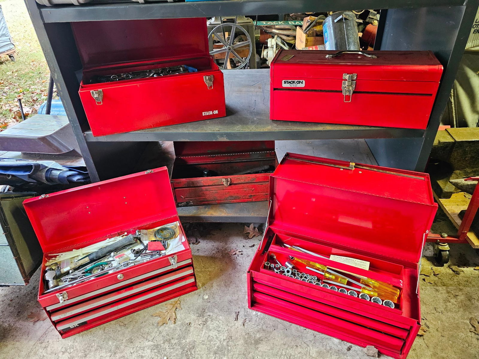 Lot of 5 Assorted Red Toolboxes (1 of 18)