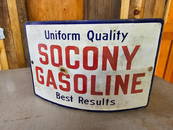 Socony Gasoline Porcelain Sign