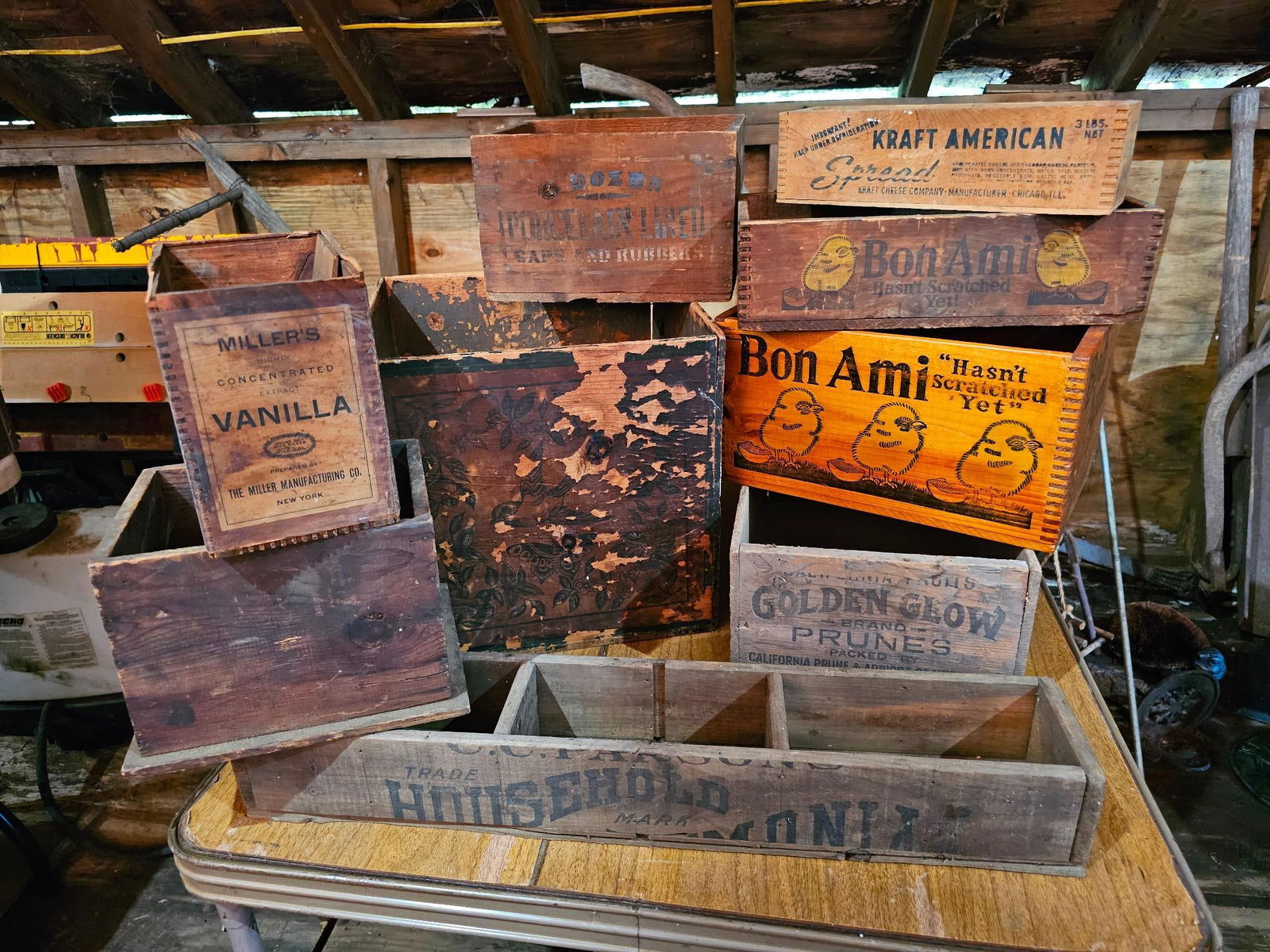 Assorted Vintage Wooden Crates with Branding (1 of 20)