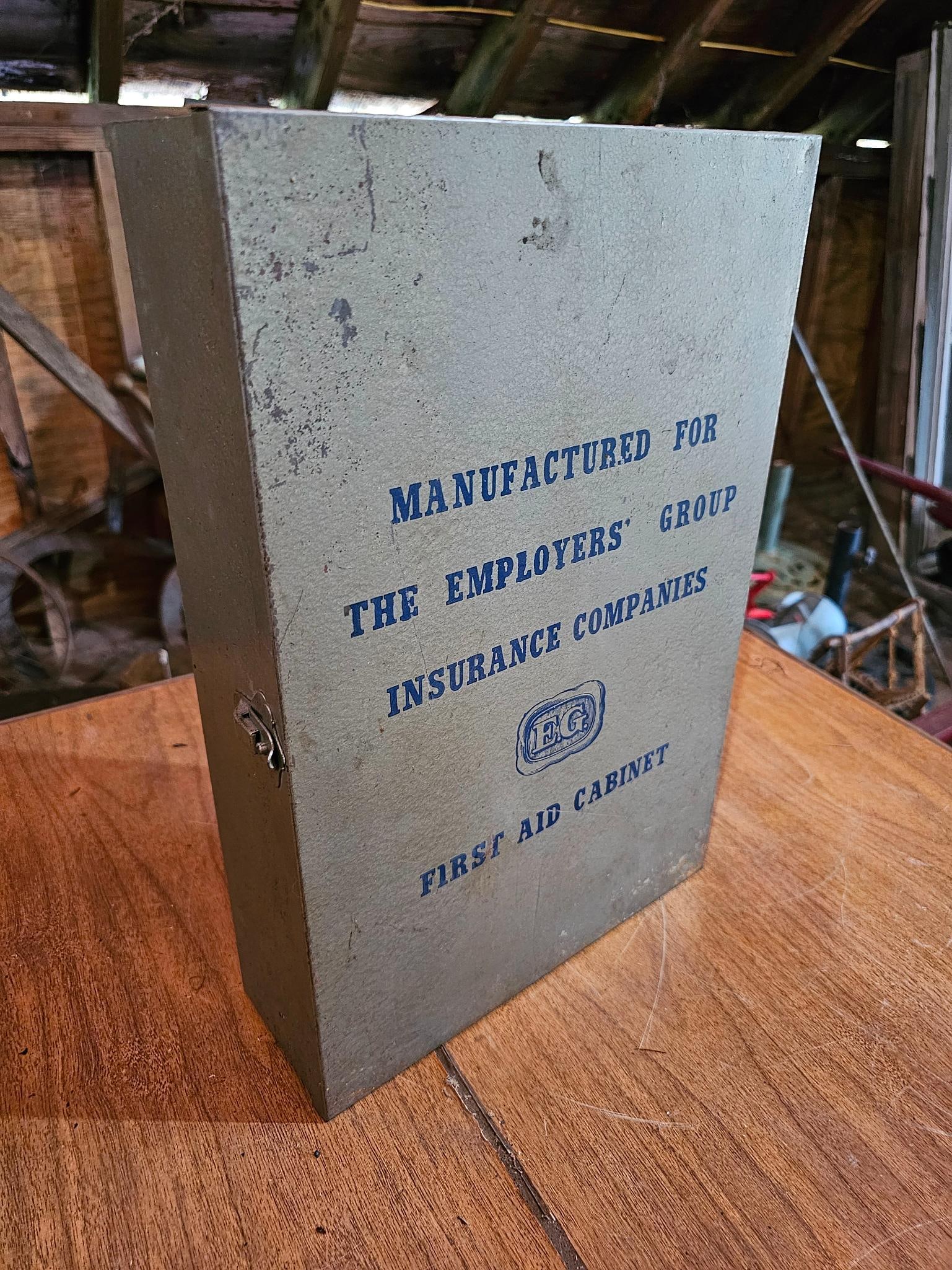 Vintage "Employers Group" First Aid Cabinet (1 of 7)