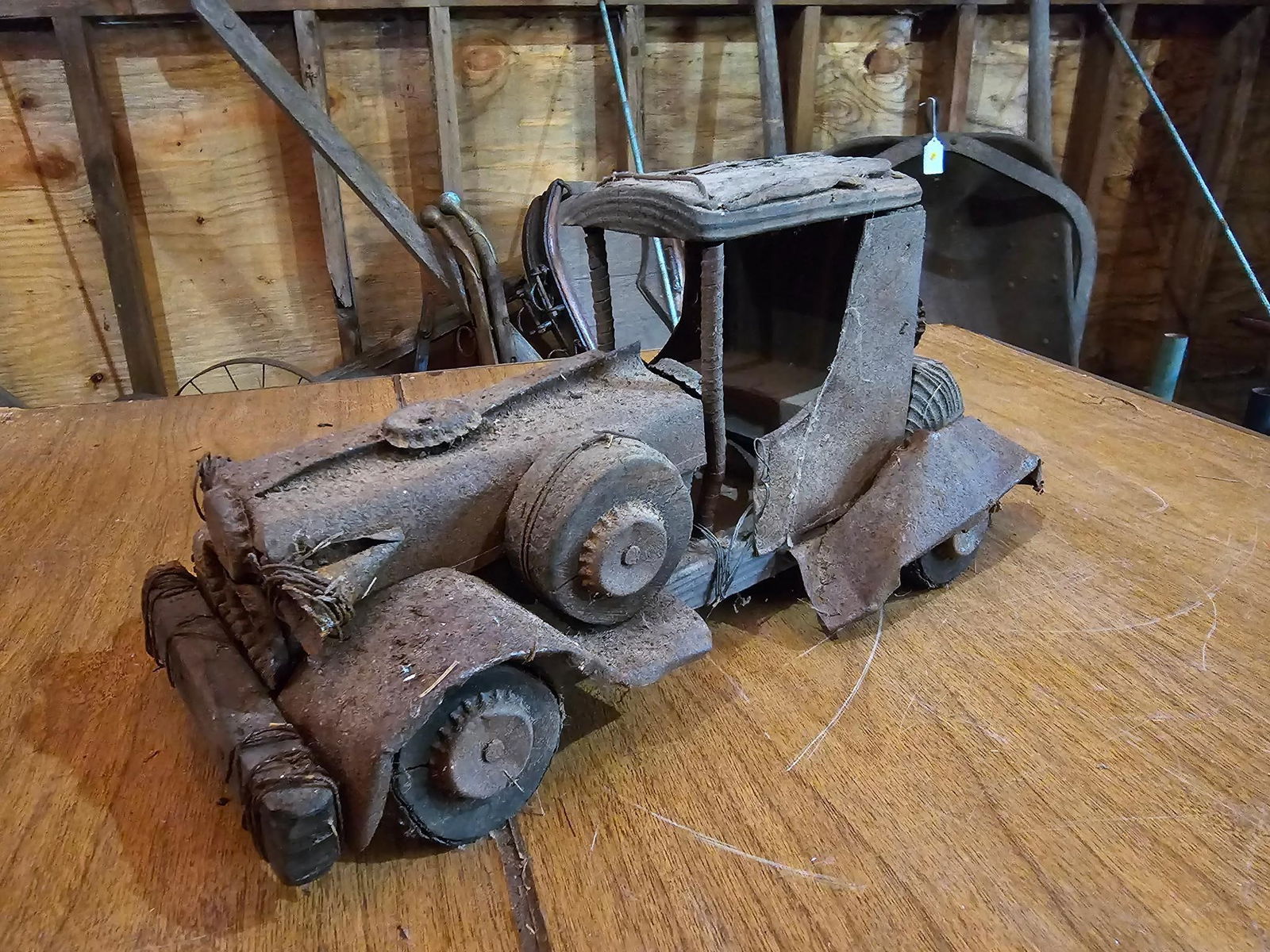 Antique Metal Folk Art Toy Car Model (1 of 11)