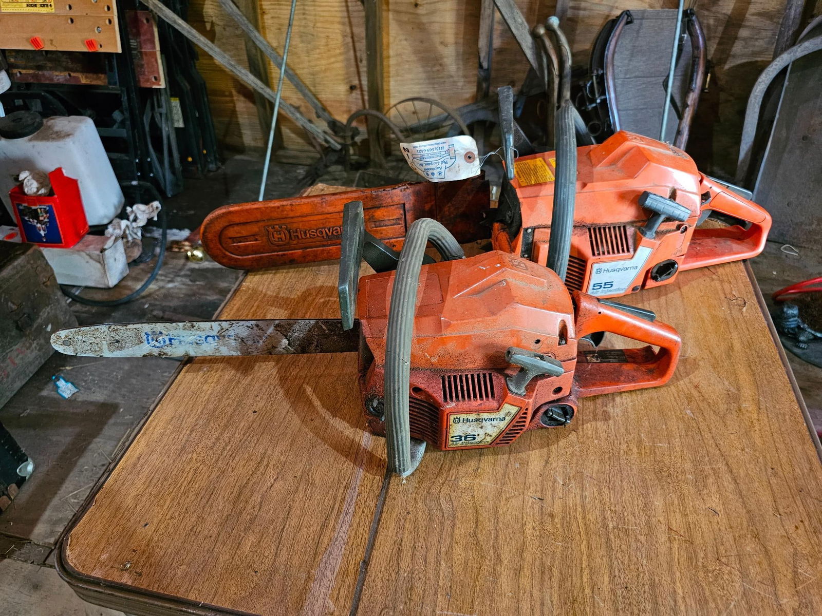 Pair of Husqvarna Chainsaws - Models 36 & 55 (1 of 15)