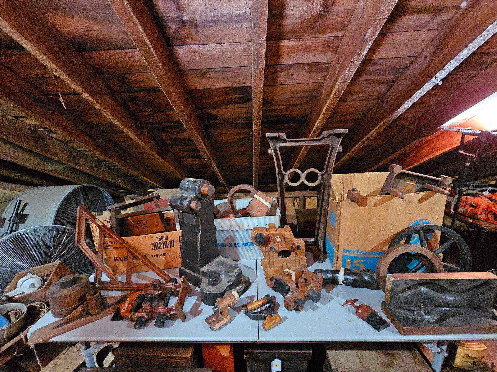 Lot of Antique Wooden Industrial Molds (1 of 15)