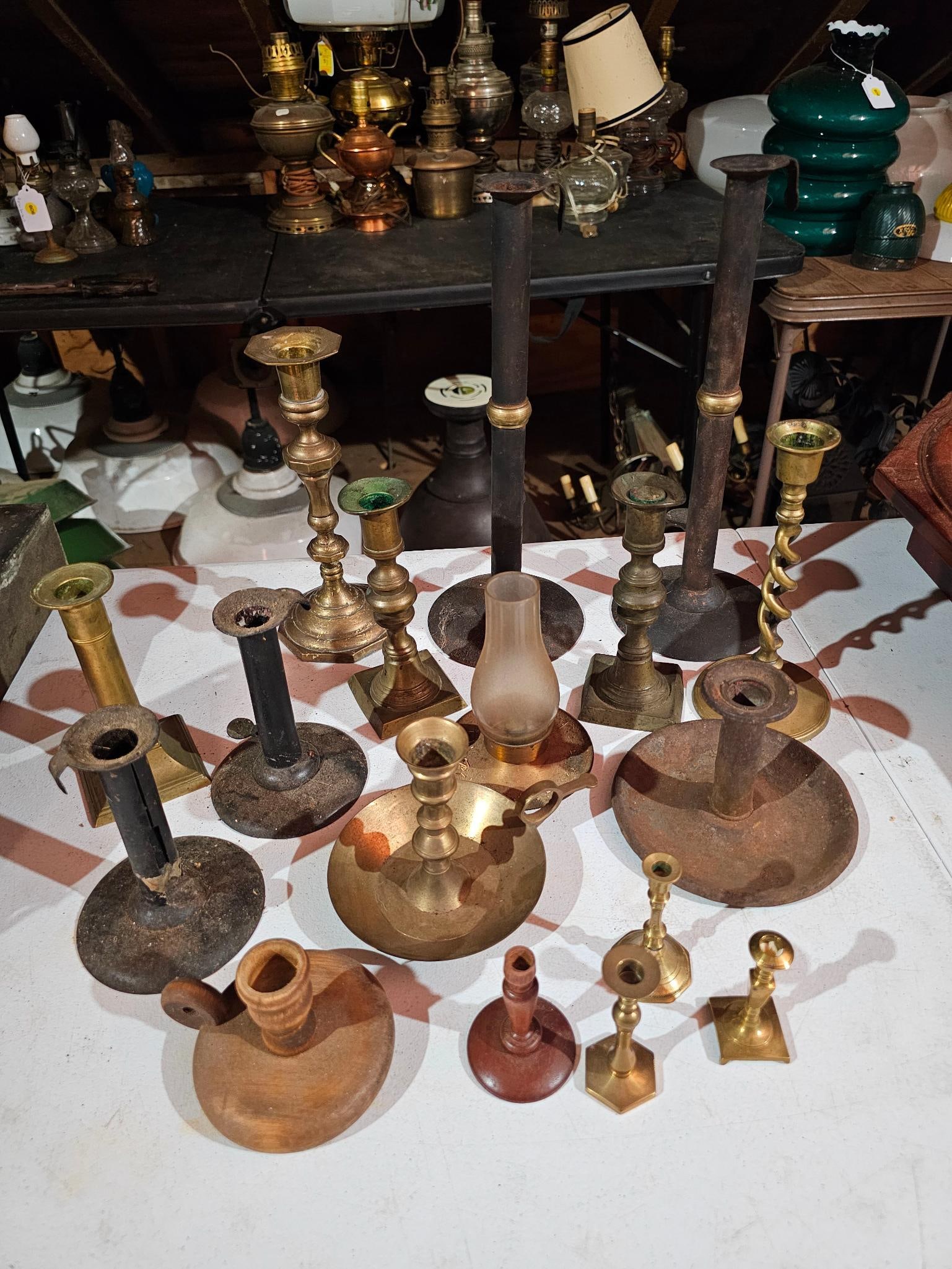 Assorted Brass Candlesticks (1 of 6)