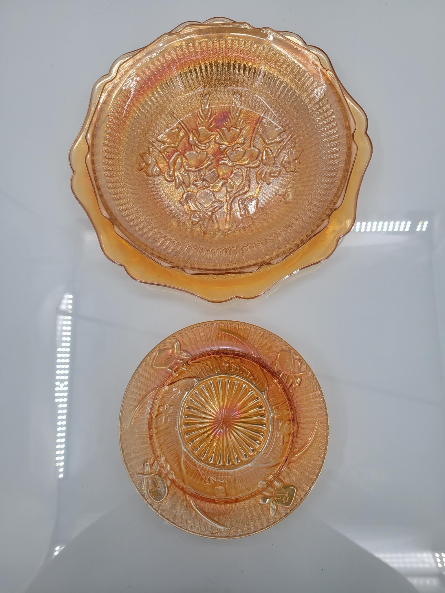 Jeanette Marigold Iris & Herringbone Plate & Bowls (1 of 10)