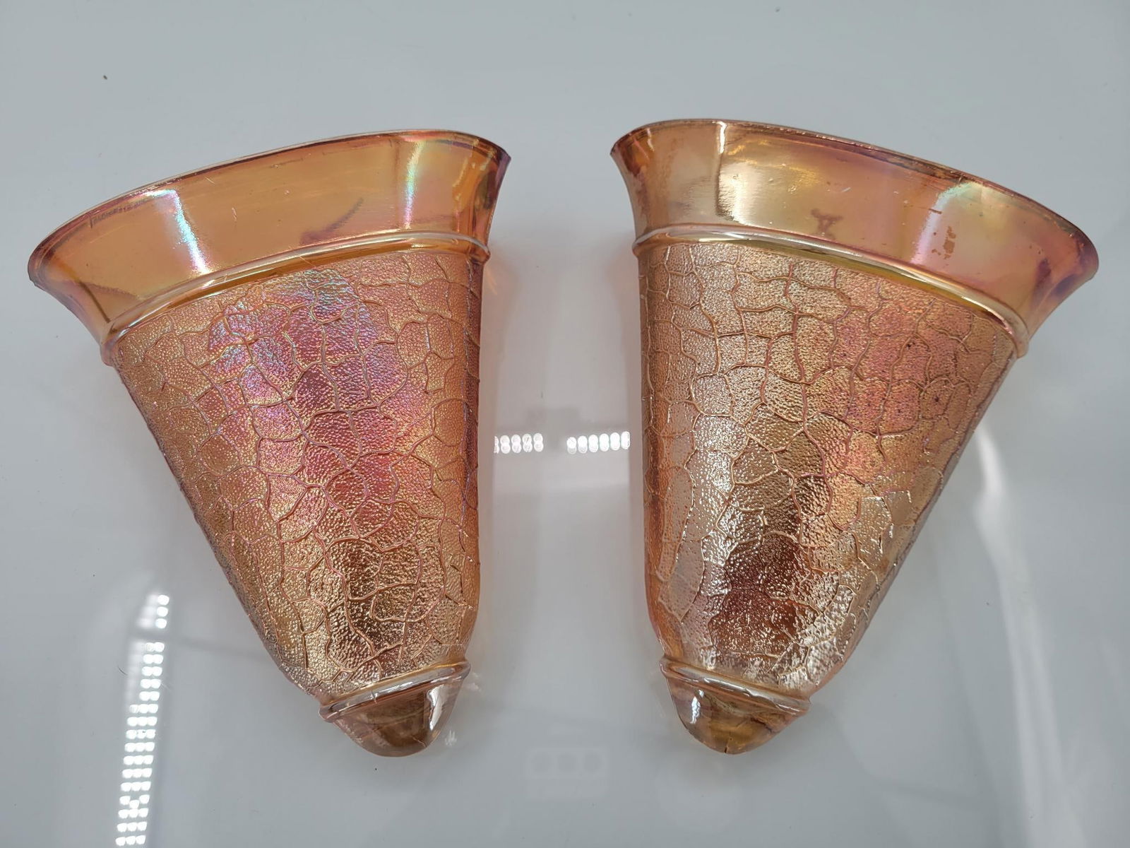 Jeanette Marigold Crackle Wall Vases (1 of 5)