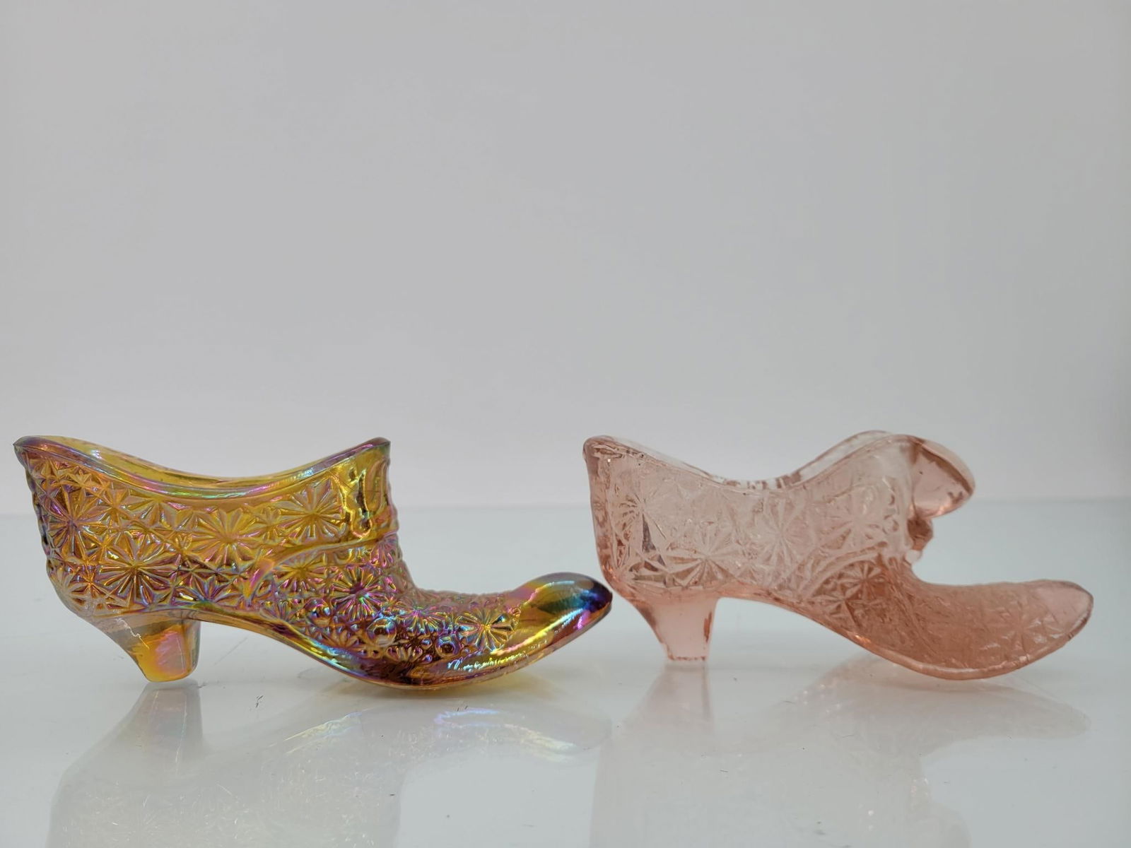 LE Smith Amber & Fenton Glass Slippers (1 of 8)