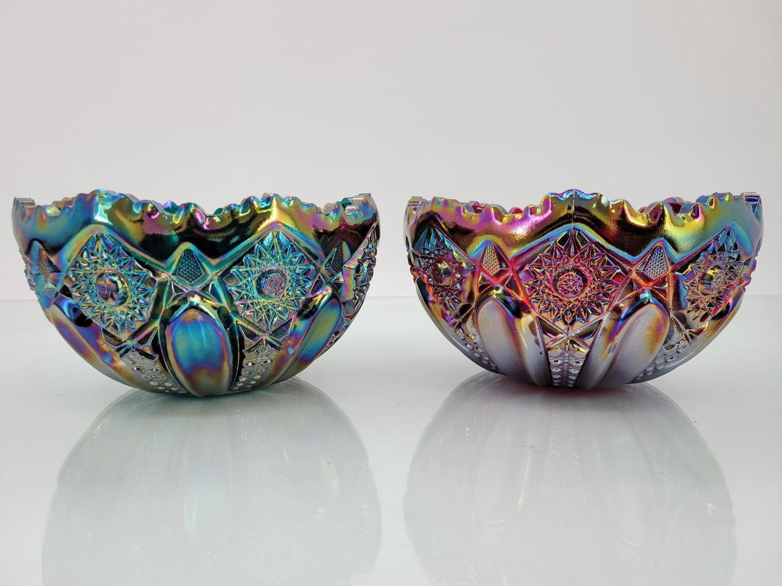 LE Smith Black Amethyst & Ruby Hobstar Bowls (1 of 12)