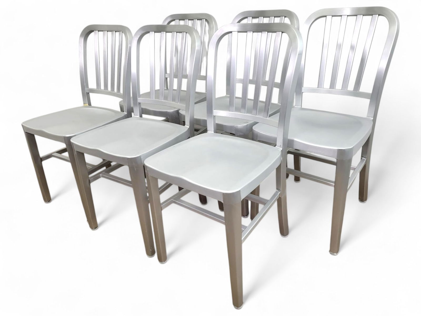 Set of Six Aluminum Emeco Navy Style Chairs (1 of 19)