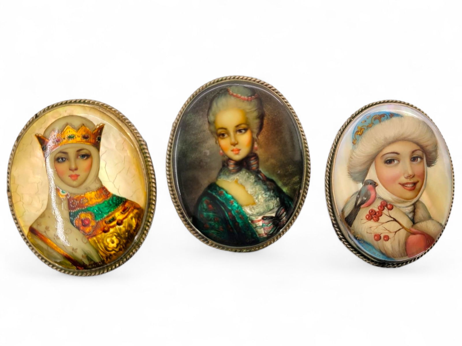 Hand-Painted Russian Brooches (1 of 6)