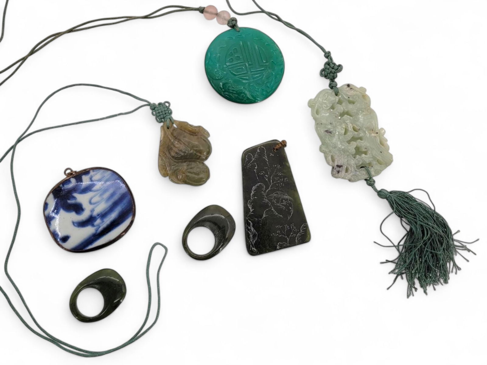 Jade Jewelry and Carved Stone Pendants (1 of 14)