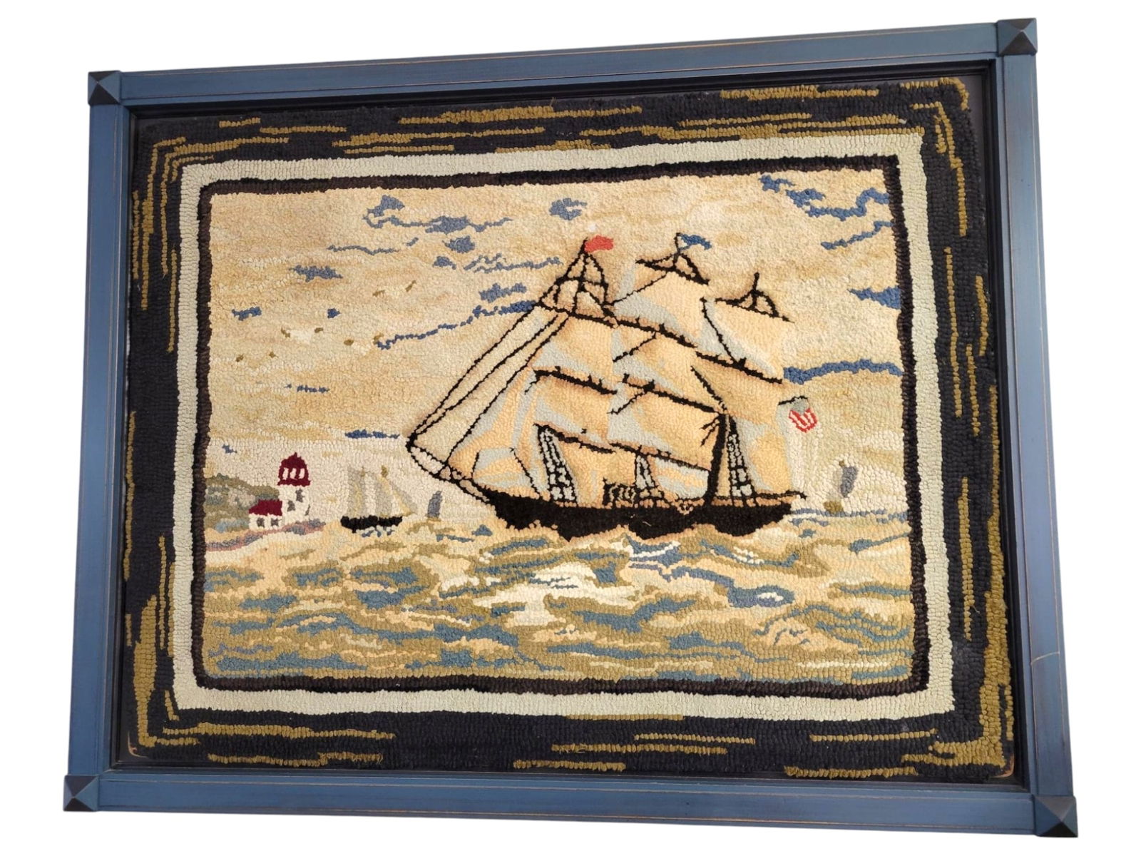 Framed Hooked Rug - Owned by Michael J. Fox (1 of 11)