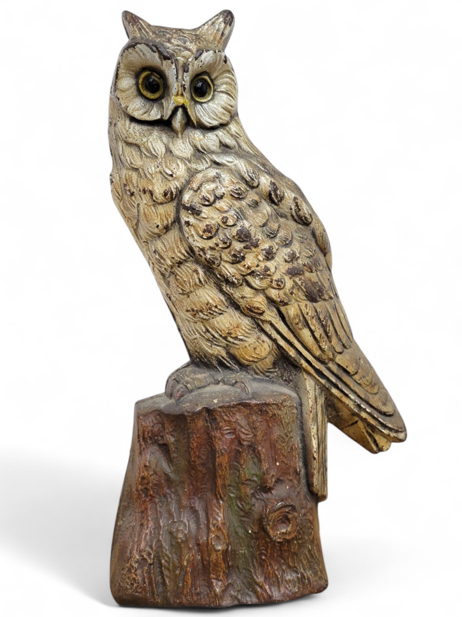 Judd Mfg. Co. "Snowy Owl on Stump" Doorstop (1 of 8)