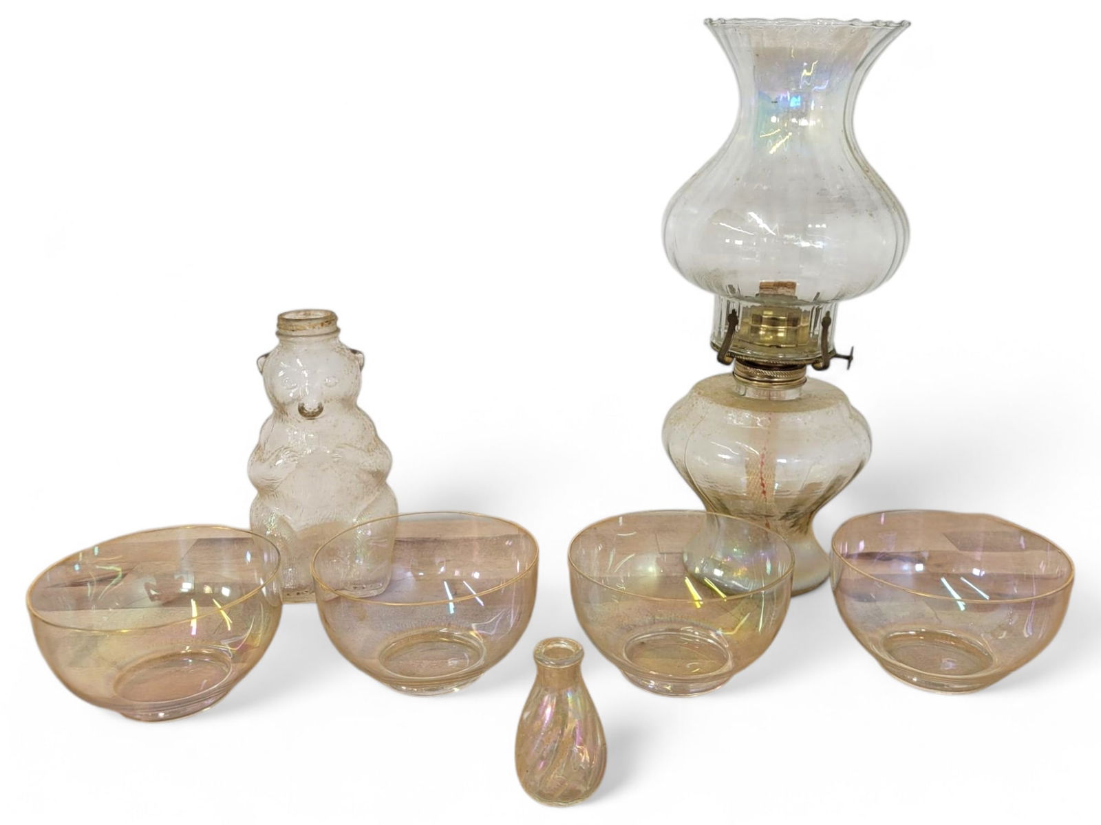 Lot of Vintage Iridescent Glass (1 of 14)