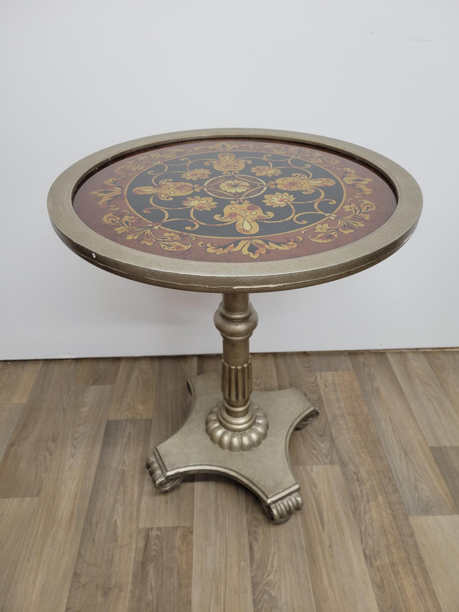 Modern Decorative Retro Painted Glass Top Sofa Table (1 of 10)