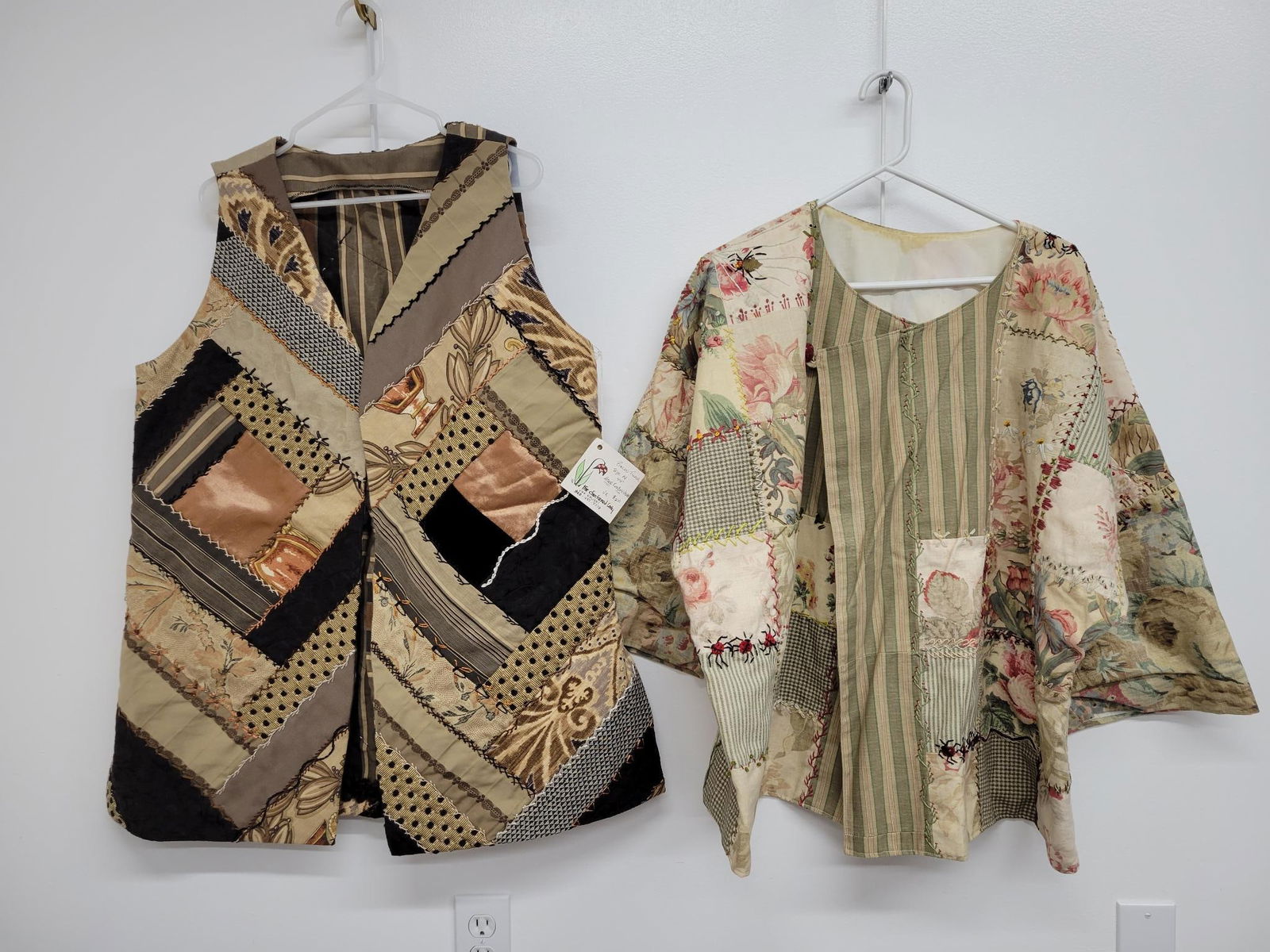 Pair of Vintage Patchwork Quilt Jackets / Shirts - Amazing Details! (1 of 20)