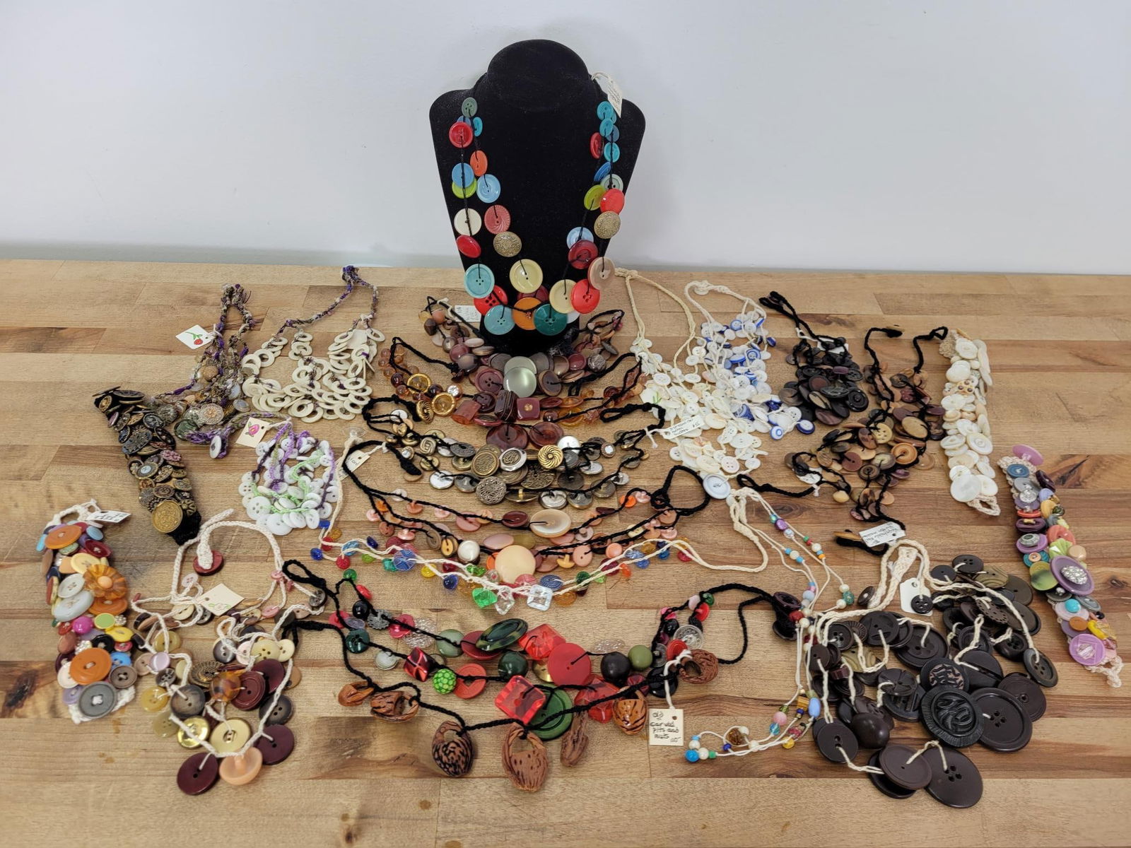 Antique Button Necklaces & Bracelets - Huge Estate Grouping (1 of 12)