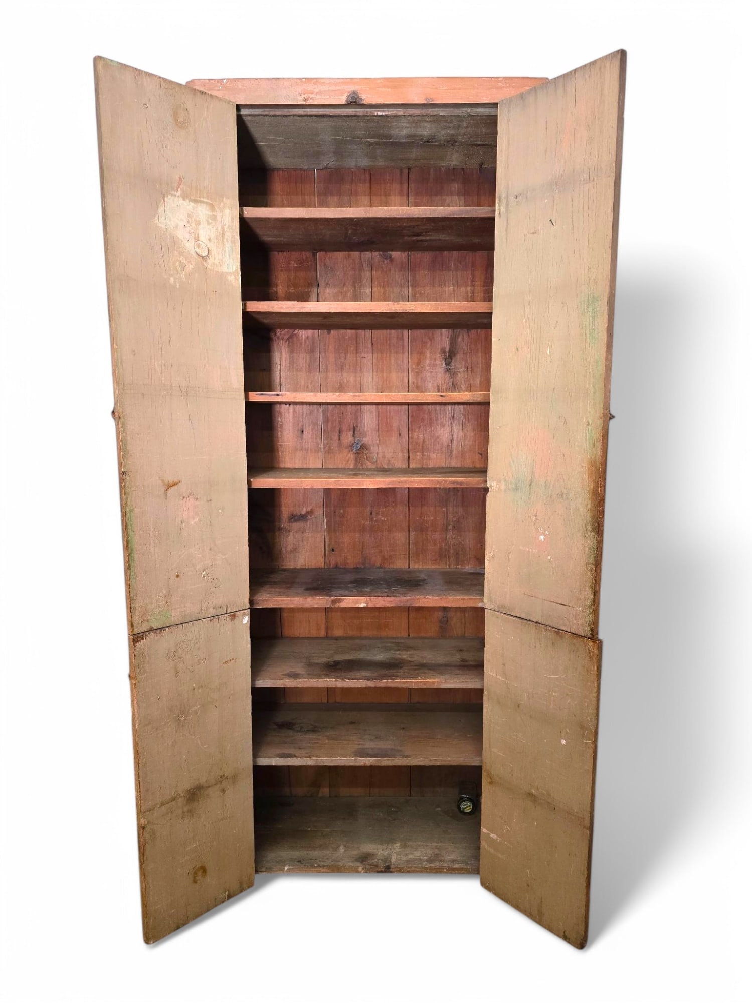 19th C. Green Painted Country Jelly Cabinet / Cupboard (1 of 15)