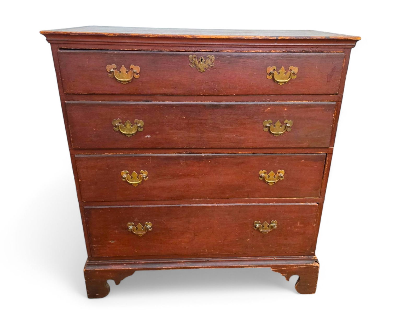 Early American 4 Drawer Mahogany Dresser (1 of 17)