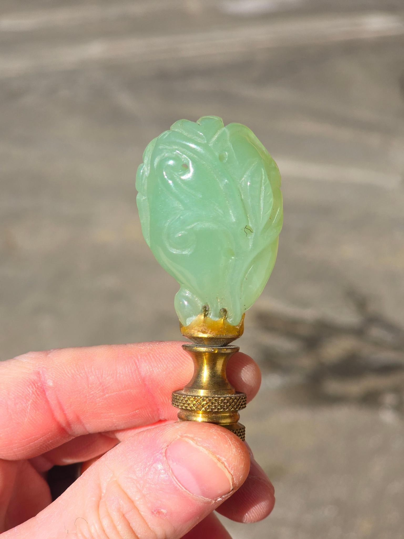 Antique Chinese Jade Carved Lamp Finial (1 of 12)
