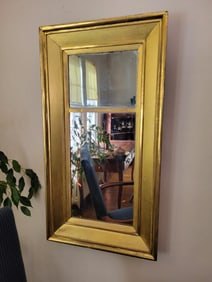 Antique Classical Ogee Style Gilt Wood Pier Mirror