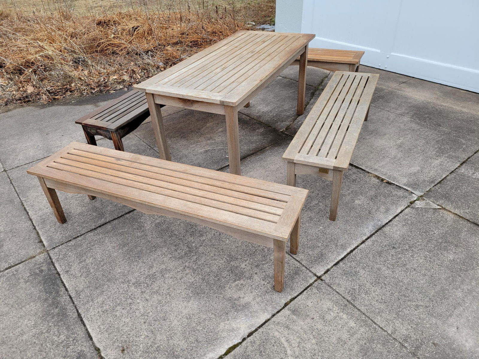 Smith & Hawken, Mill Valley CA - Teak Garden Table & Bench Set (1 of 20)