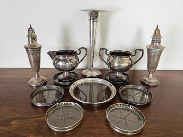 Estate Grouping of Weighted Sterling Silver Pieces