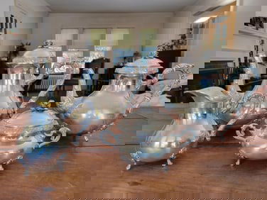 Antique "Georg Ruttinger" Hanau, Germany Sterling Silver Tea Set - 72 ozt