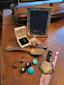 Estate Lot of Sterling Silver Jewelry & More