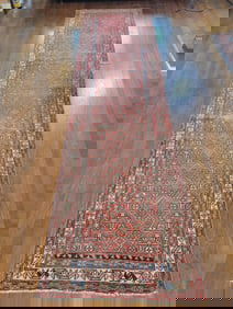 Antique Hand Woven Wool Persian Runner Ca. 1910-1930  -  150" x 40"