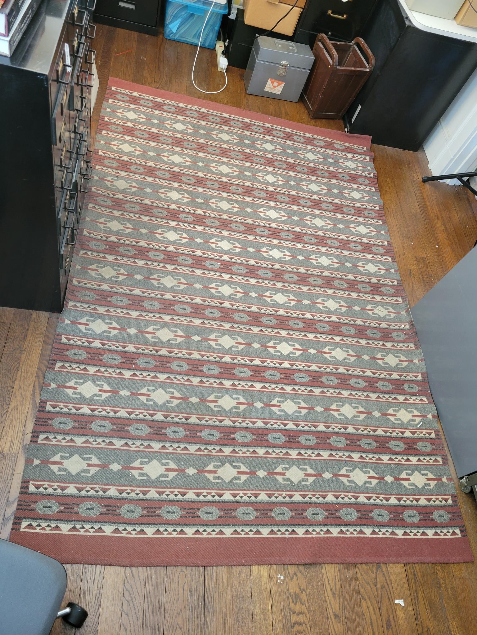Antique Afghan Kilim Rug - 88.5" x 59": This lot includes an antique early 20th century Afghan heritage Kilim rug that appears to be hand knotted. The rug is in good antique condition, coming from a pet & child free home, and kept