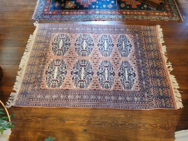 Antique 20th C. Hand Knotted Pakistan Jaldar Rug