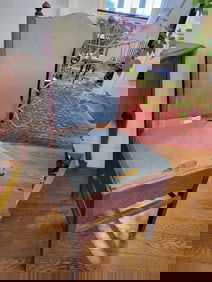 Antique Victorian Parlor Chair w/ Upholstered Seat