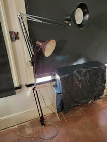 Pair of Vintage Table Mounted Drafting Lamps