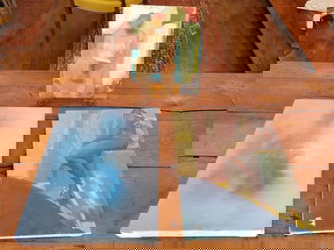 3pc Lot of Abstract Expressionist Paintings - Oil on Canvas