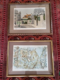 Pair of Framed Signed & Numbered Lithographs