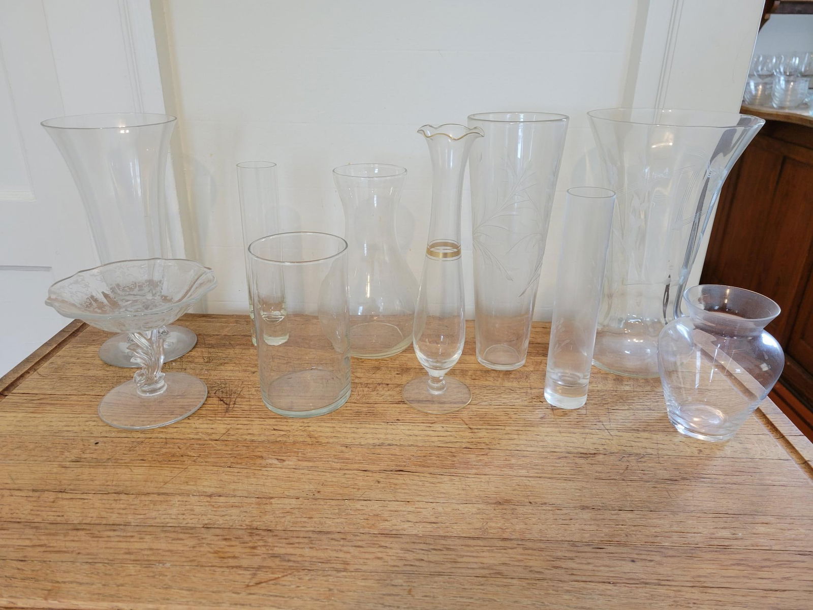 Lot of Various Glass Vases - Vintage to Modern (1 of 16)