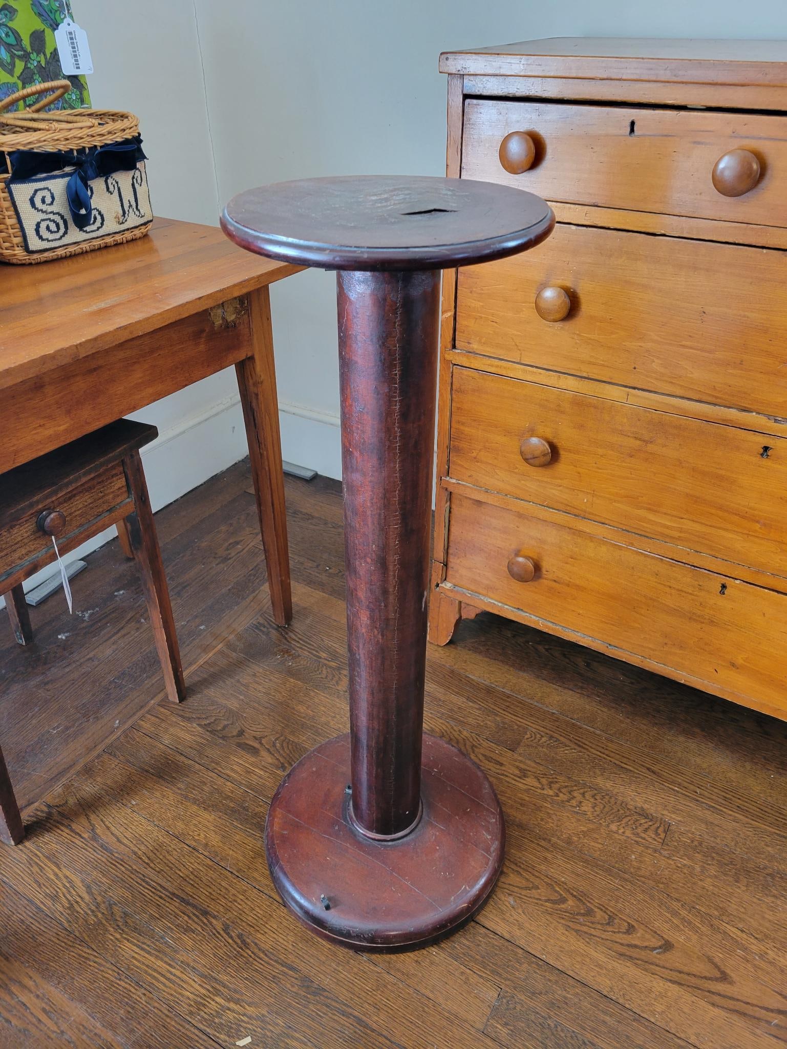 Antique 20th C. Wooden Pedestal / Plant Stand (1 of 9)