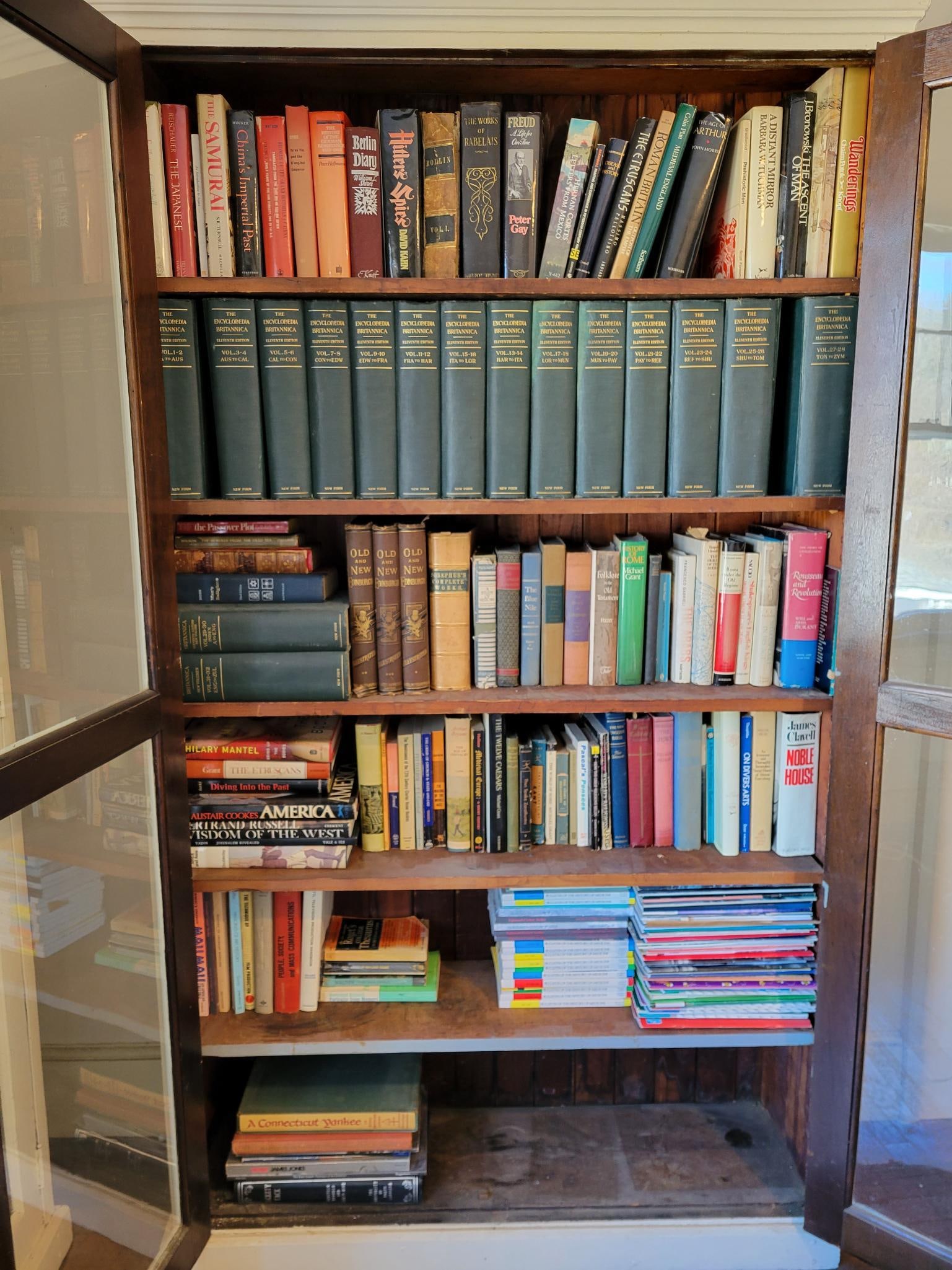 Bookcase Library Lot - Assorted Books Estate Fresh Antique & Vintage Pieces (1 of 20)