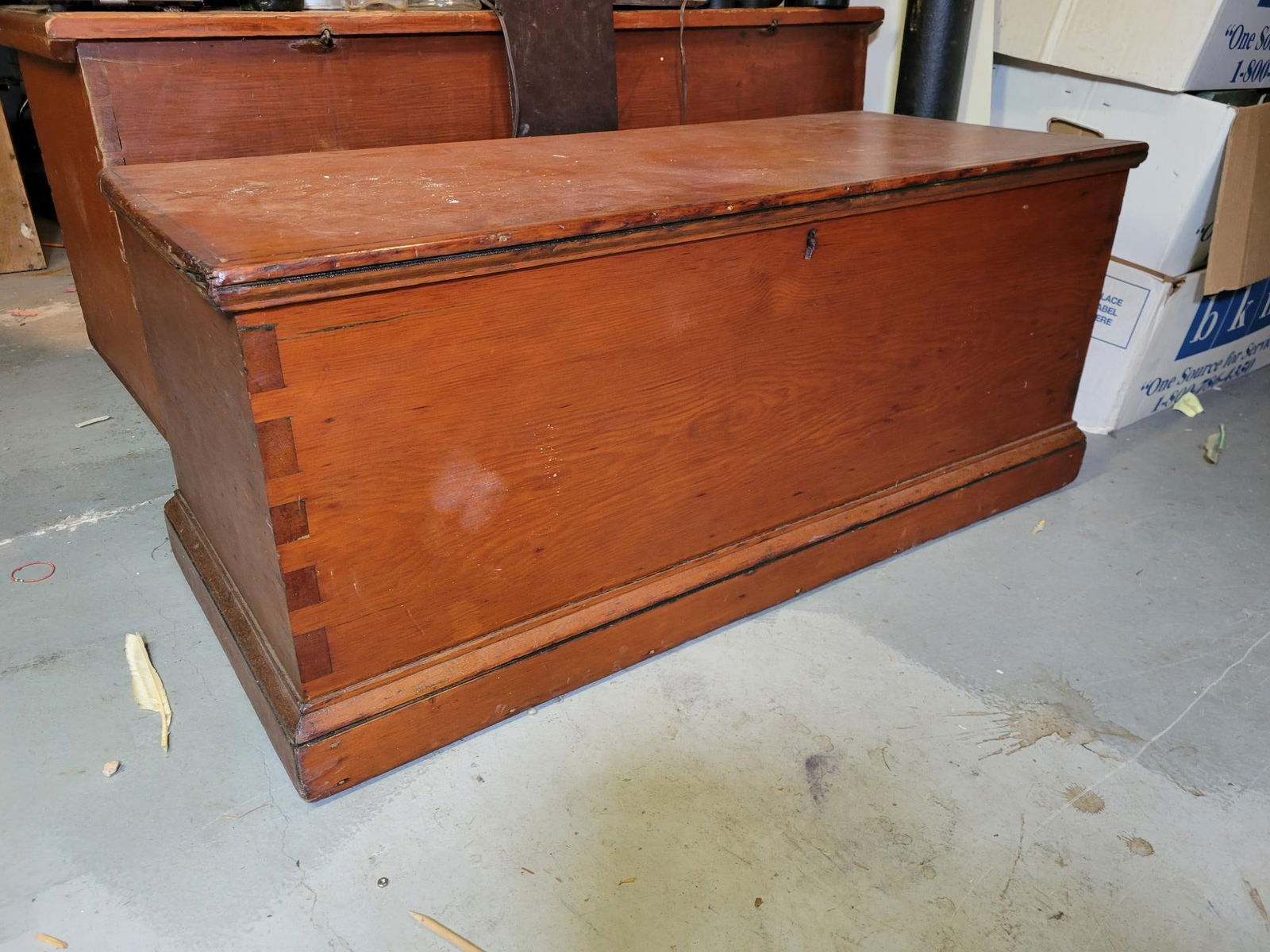 Antique Pine Lift Lid Blanket Chest (1 of 14)
