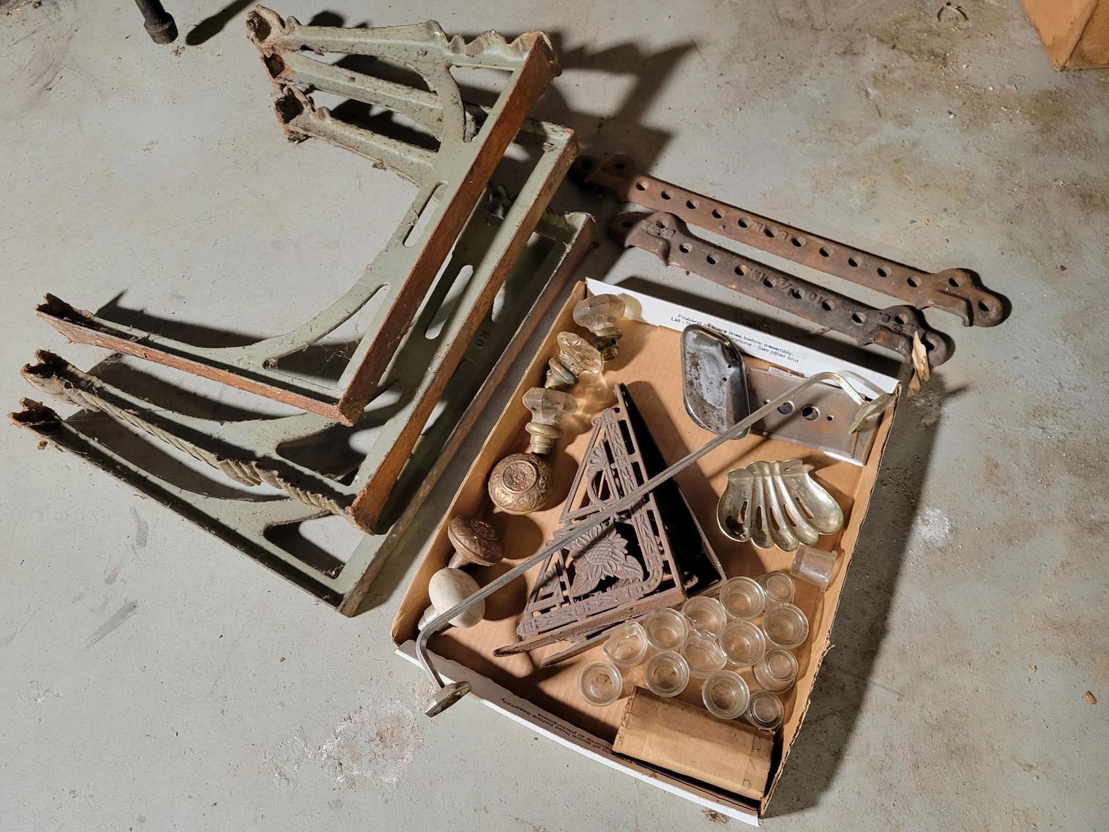 Primitive Antiques Lot - Estate Found: This lot includes a small assortment of antique objects, see photos for more information on the lots contents and conditions