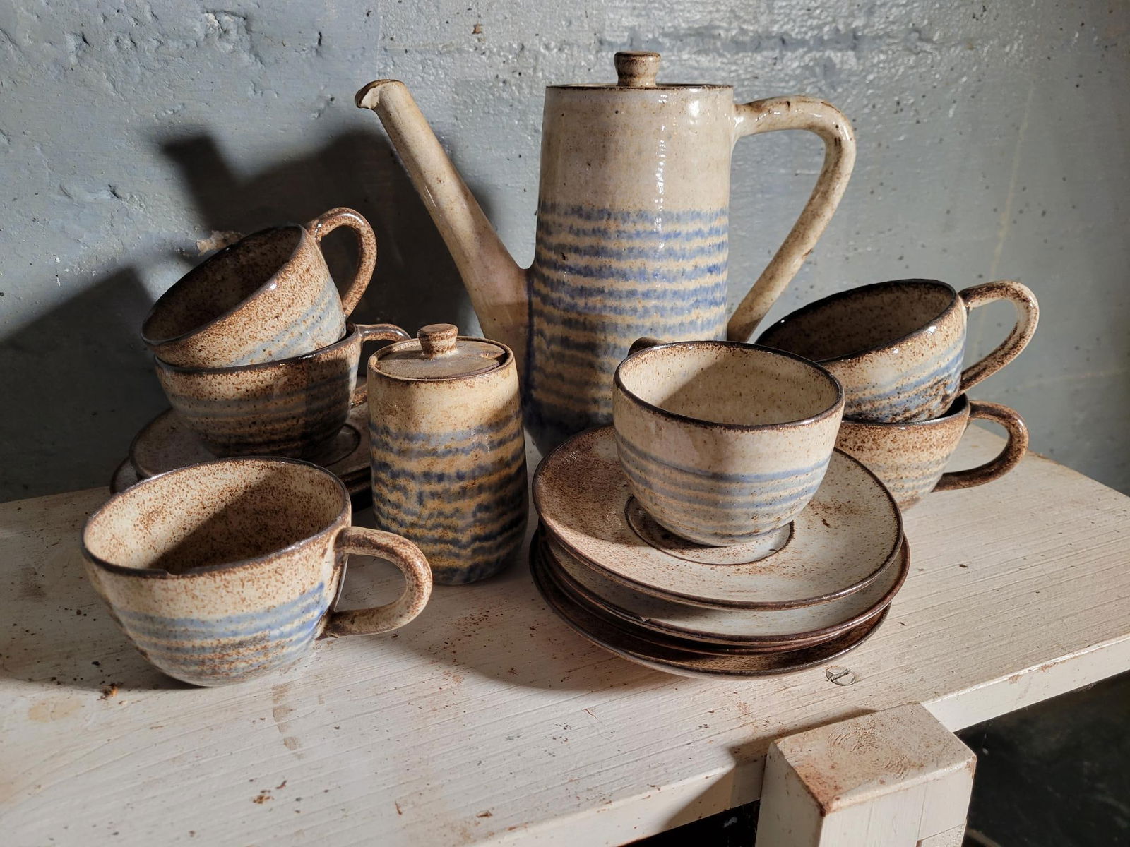 Fine Glazed Studio Pottery Tea Set - Estate Found (1 of 12)