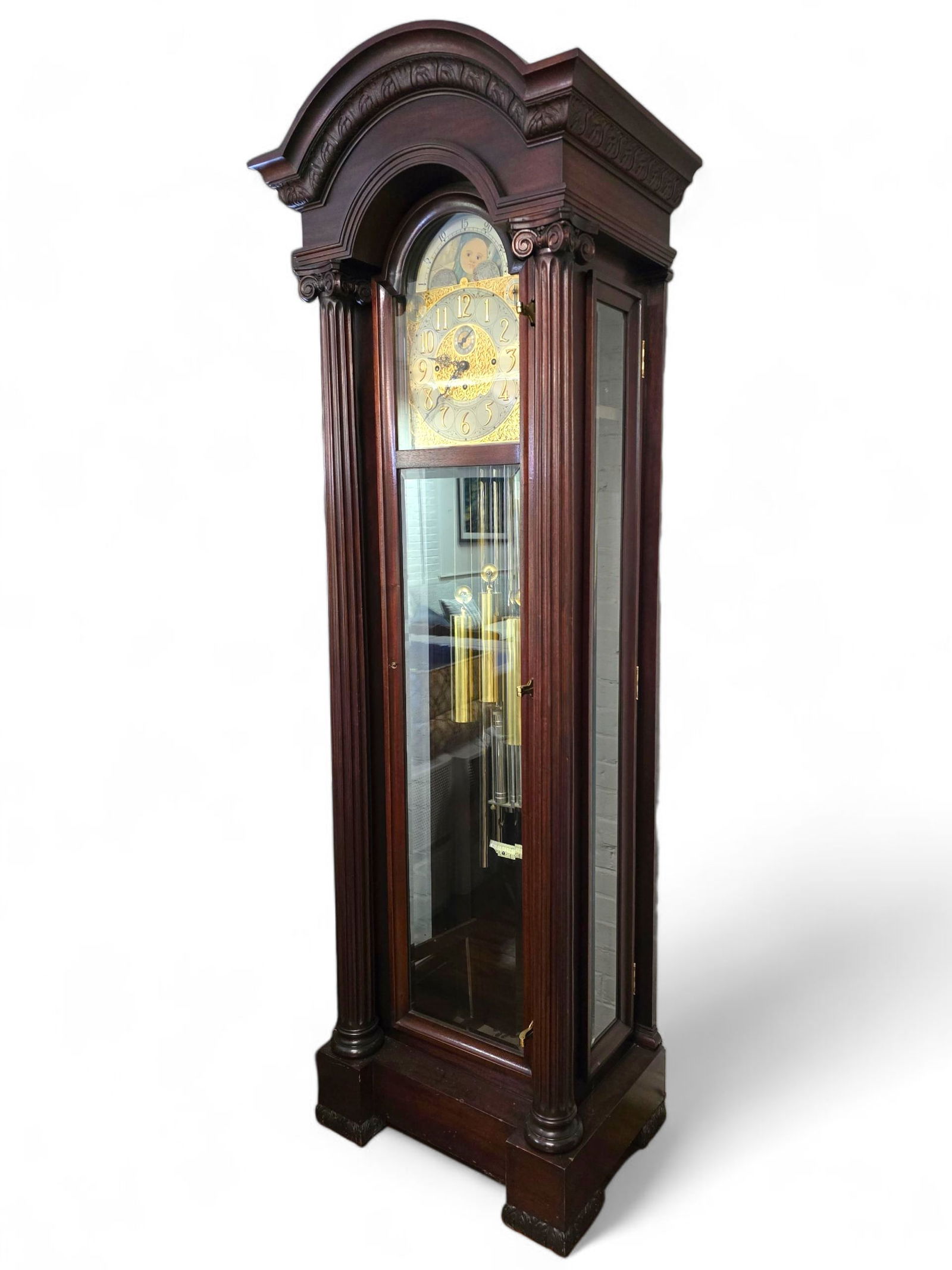 Fine Solid Mahogany Waltham No. 928 Grandfather Clock - 9 Tube (1 of 20)