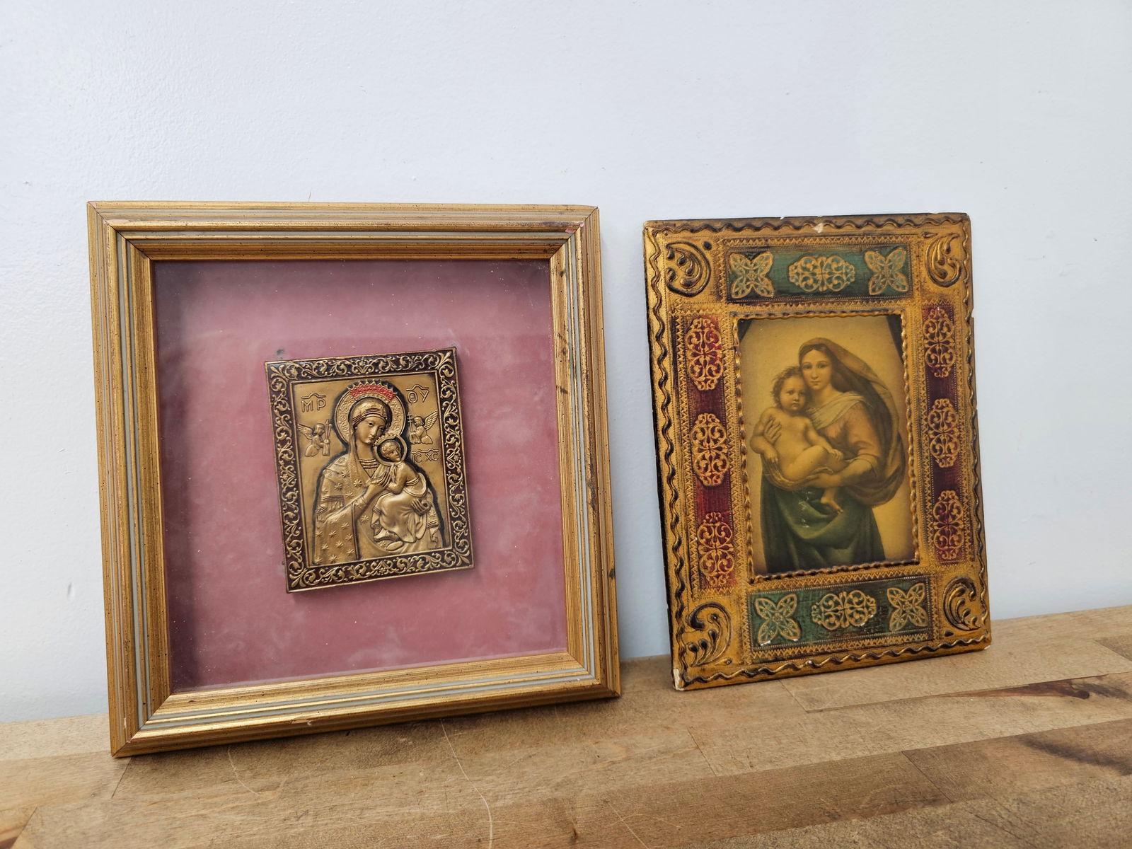 Pair of Framed Religious Icons (1 of 16)