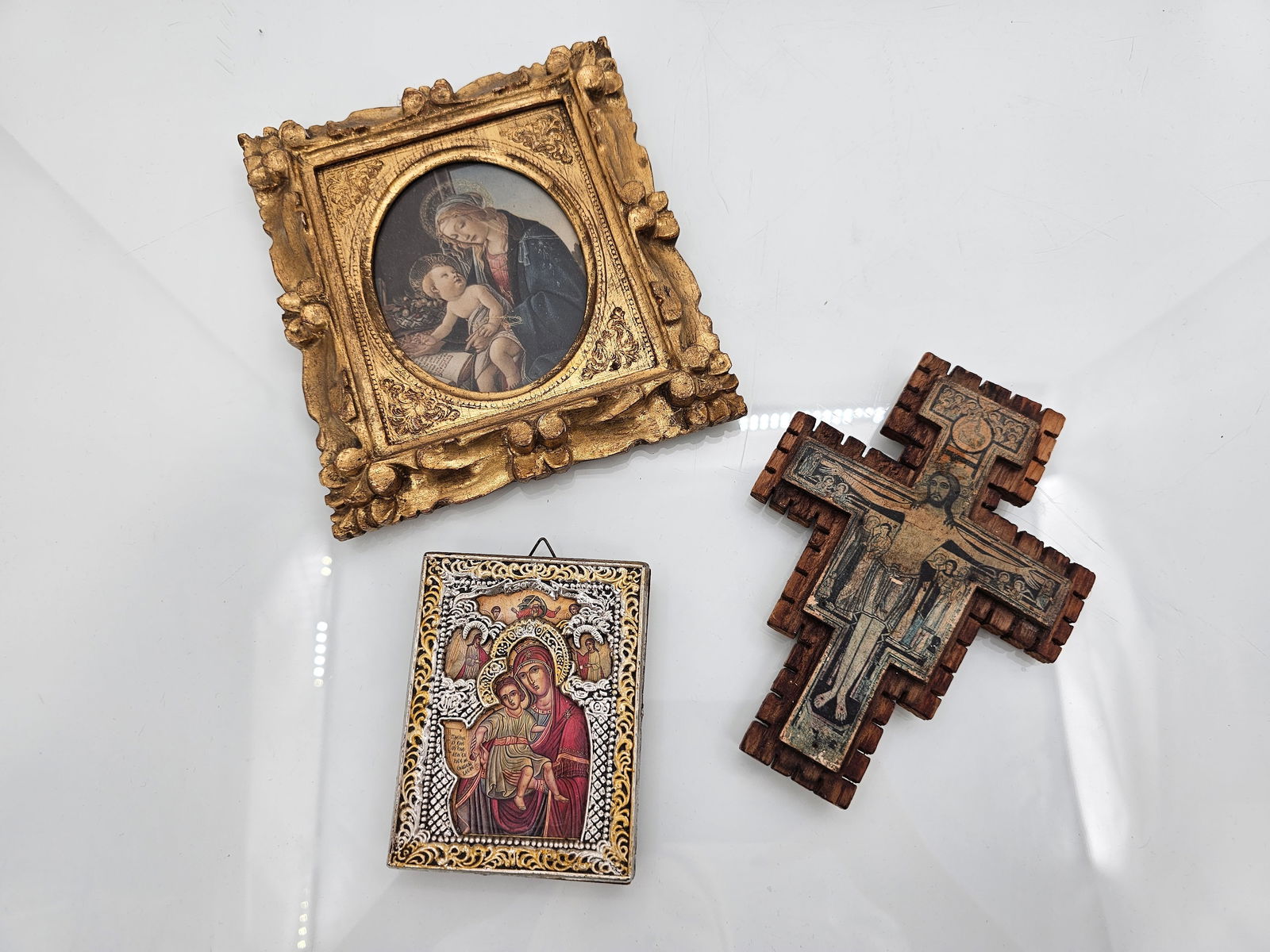 Lot of 3 Antique Religious Icons (1 of 13)