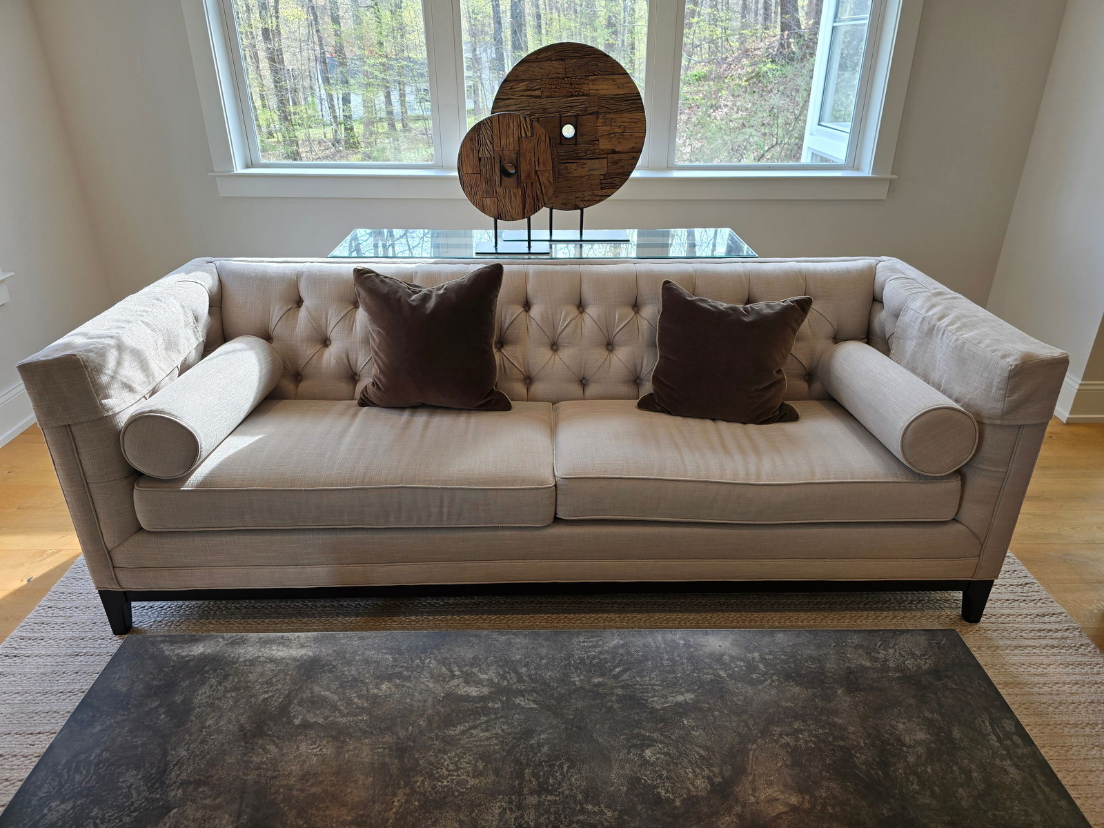 LIKE NEW - Ethan Allen Anderson 91" Tufted-Back Sofa - Whelan Gray - MSRP $3,980 (1 of 17)