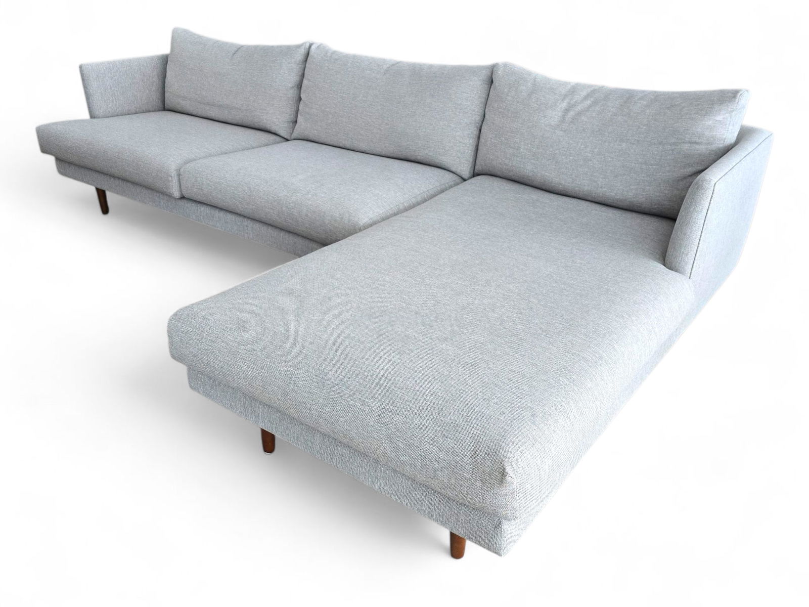 Modern Style Grey Upholstered Sectional Sofa (1 of 9)