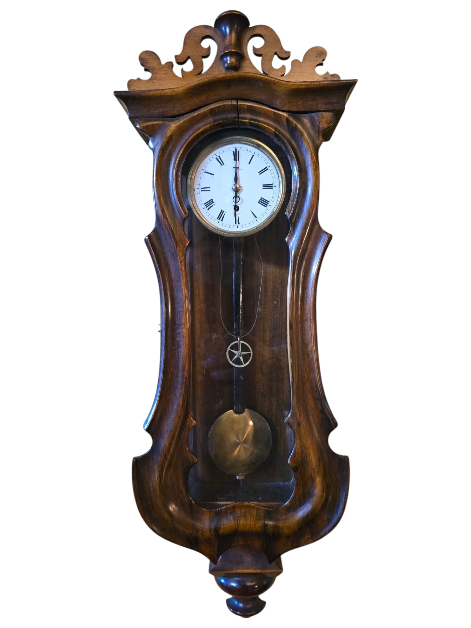 19th C. Miniature Single Weight Vienna Regulator Wall Clock (1 of 19)