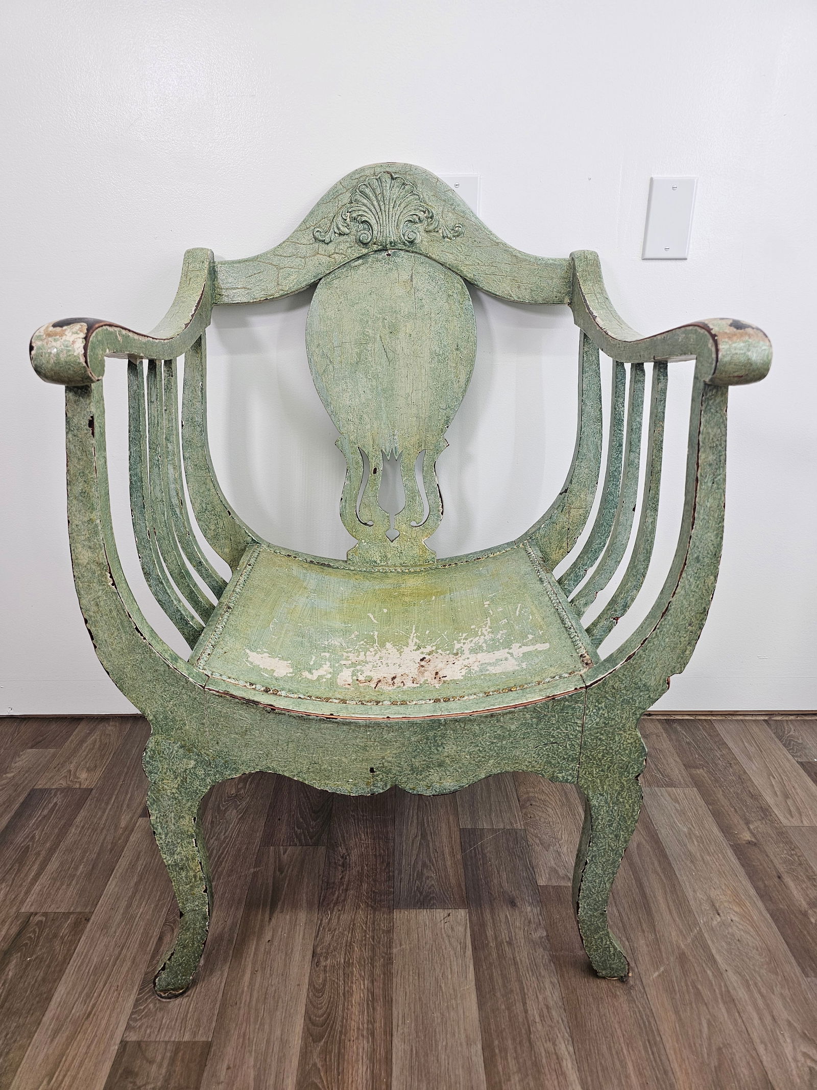 Antique French Provincial Savonarola Style Chair (1 of 13)