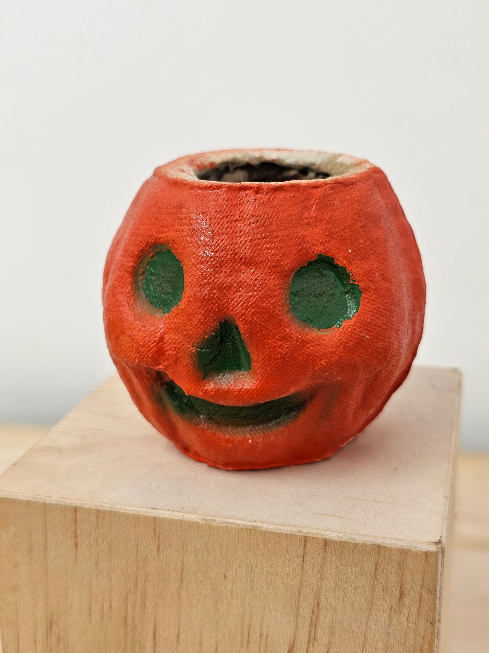 Miniature 2.5" Vintage Pulp Paper Mache Halloween Pumpkin Jack O Lantern (1 of 12)